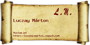 Luczay Márton névjegykártya