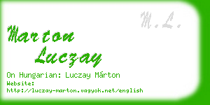 marton luczay business card